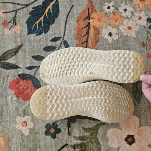 Cole Haan Grand OS Black, Scalloped Leather, sneakers - Picture 9 of 10